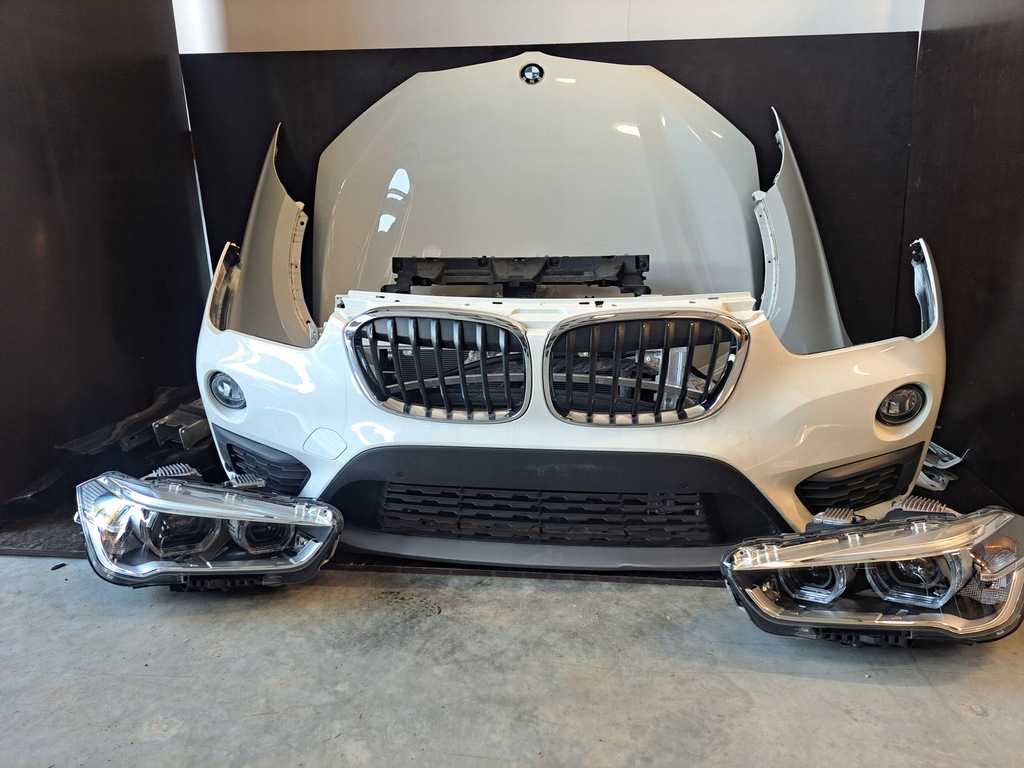 фото №11, Bmw x1 f48 перед капот pas бампер лампы капот alpinweiss 3 300