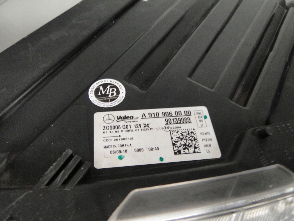 фото №10, Mercedes sprinter 907 w907 910 w910 лампа левая h7