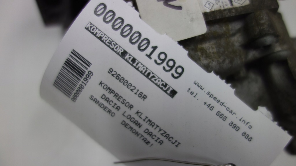 фото №4, Dacia renault компресор кондиціонера 926000216r