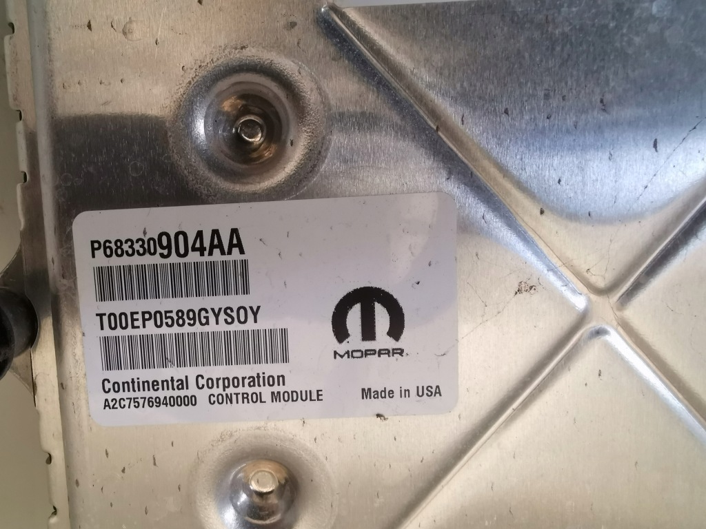 Dodge charger vii 19r. америка p68330904aa модуль ecu блок управления бортовой компьютер двигателя с Разборки
