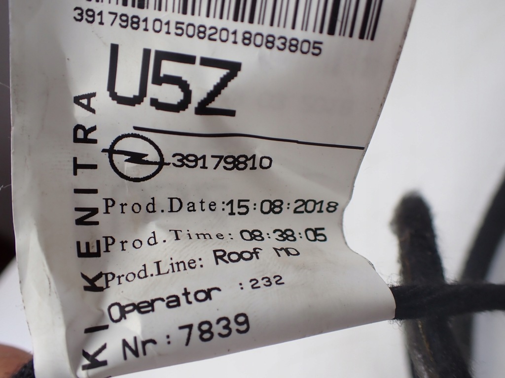 фото №8, Жгут потолочный освещение opel crossland x