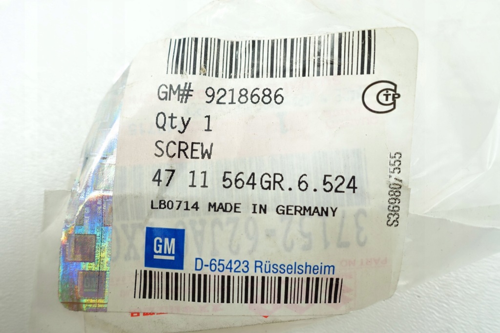 Болт specjalna системи запалювання 9218686 opel Недорого