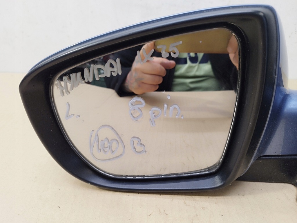 фото №11, Зеркало левая дверь hyundai ix35 цвет xaf 2010-2015 10pin