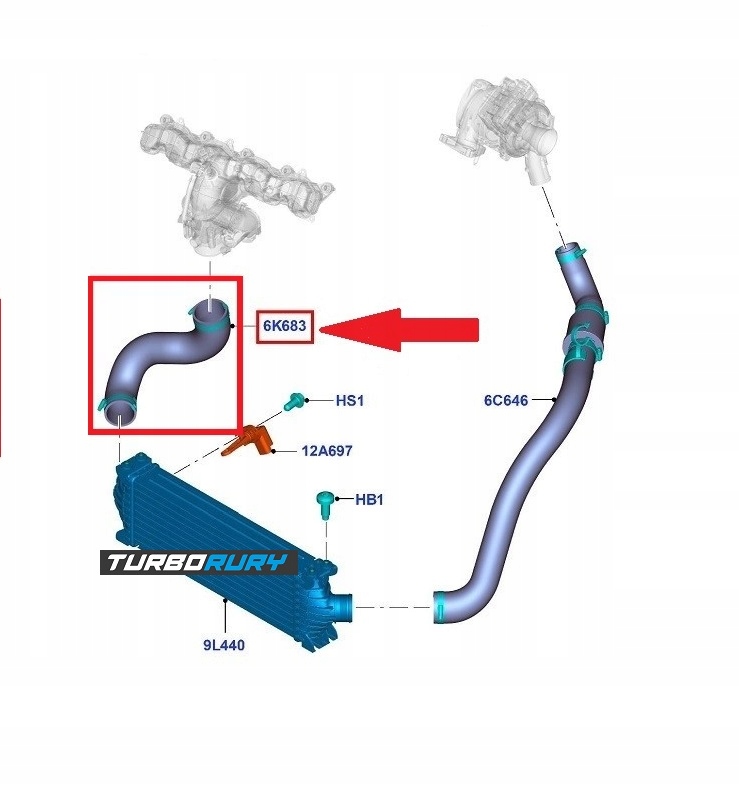 Шланг труба turbo інтеркулер ford transit 2.2 tdci cc116k863ca 1752334 Зі Шроту