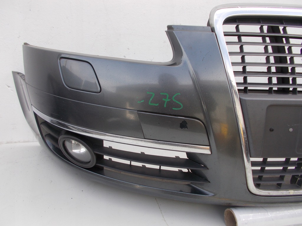 фото №12, Audi a6 c6 4f 2004 - 2008 бампер передній перед решітка радіатора омивачі ксенон lz7s