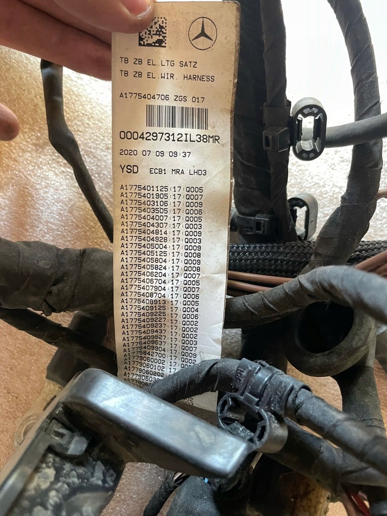 фото №8, Электропроводка жгут отсек двигателя mercedes b-klasa w247 a1775404706