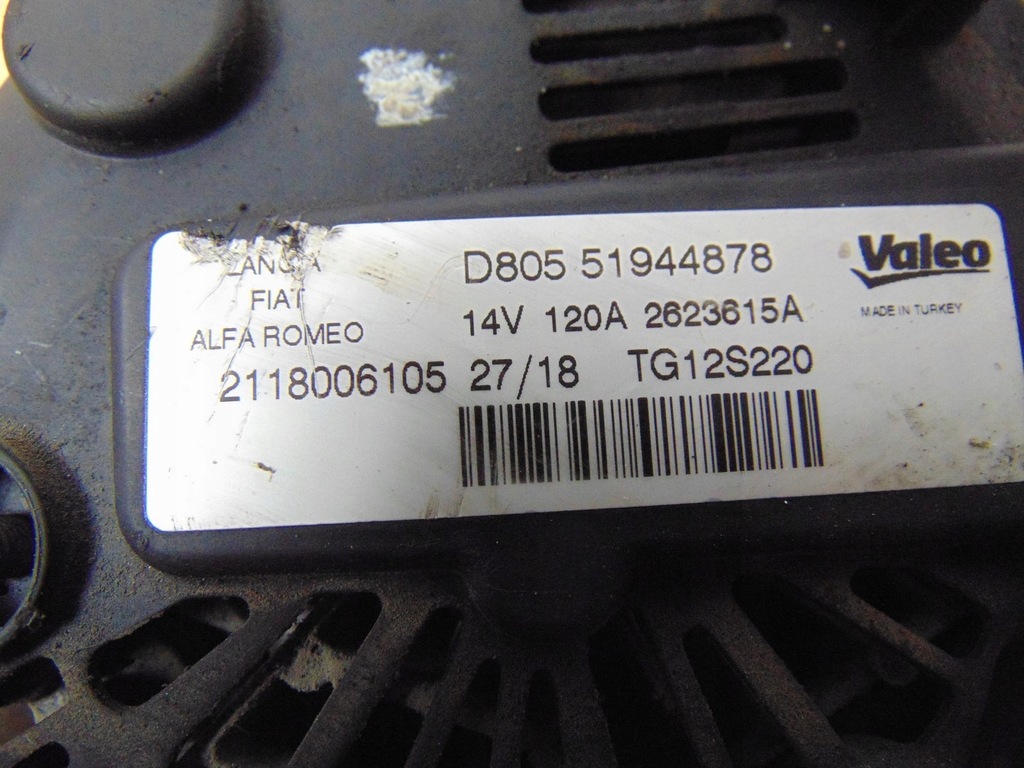 фото №12, Генератор opel combo d 1.3 cdti 51944878 120a