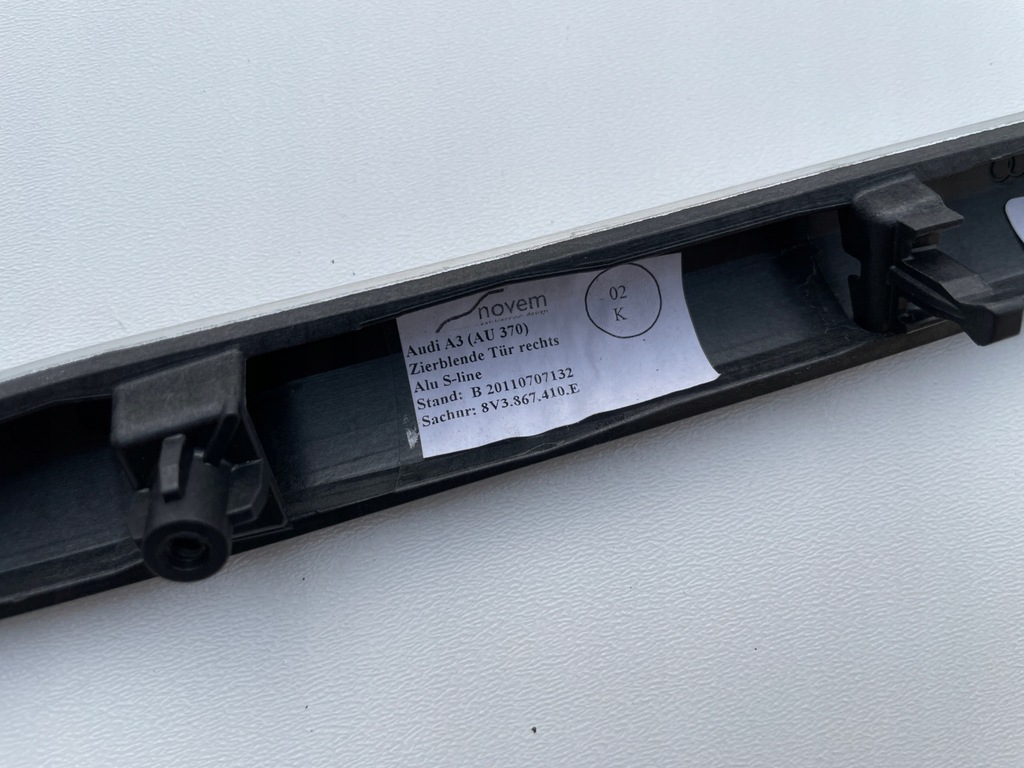 фото №5, Dekor молдинг 8v3867410e 1nk audi a3 s3 8v 3d