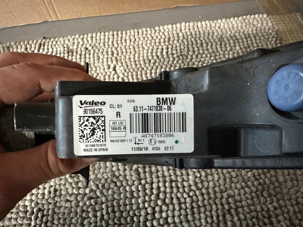 фото №9, Bmw i3 lift 17-22 права лампа протитуманна фара drl оригінальна