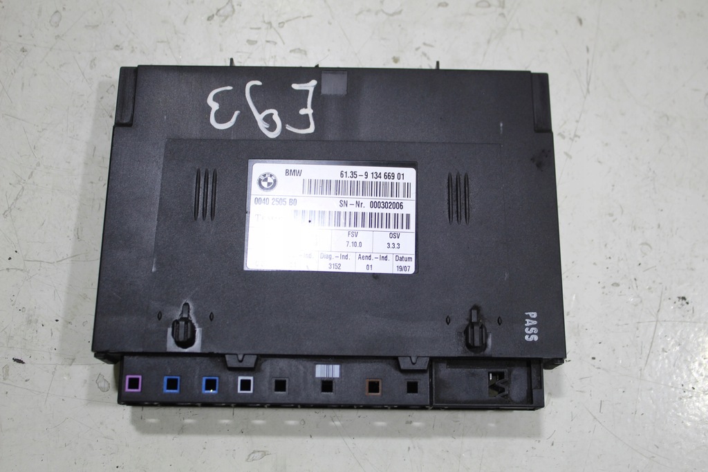 фото №1, Модуль блок управления сиденье bmw e93 9134669