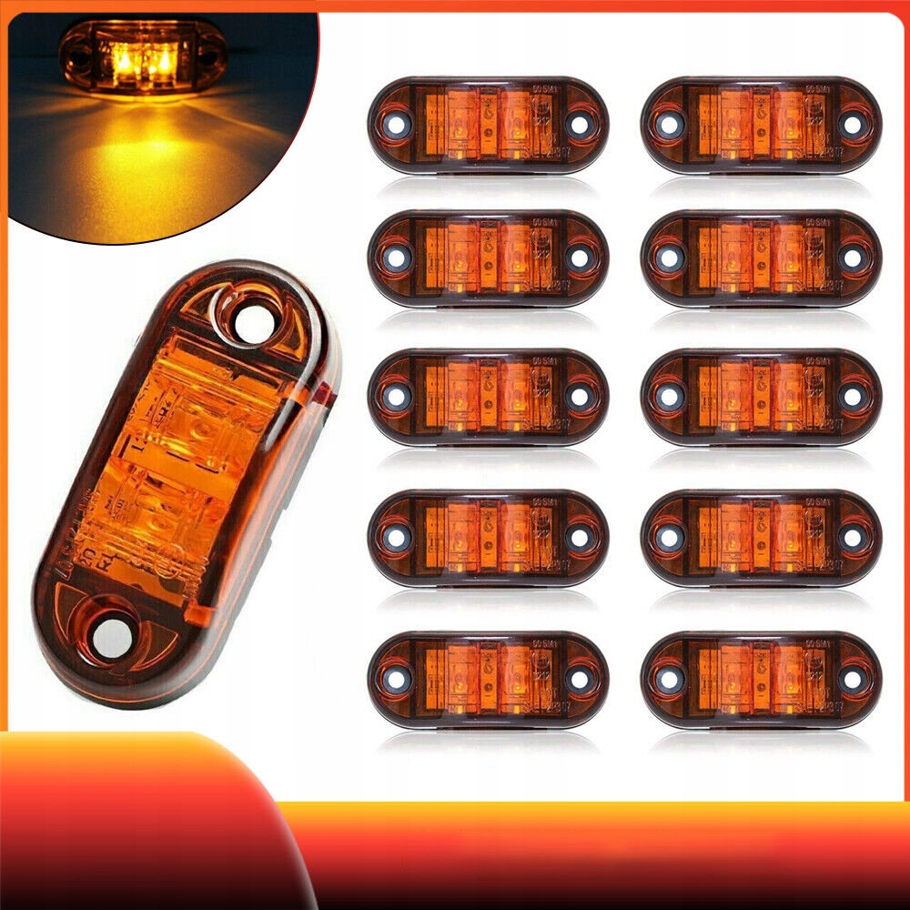 10szt фара габаритна габаритний ліхтар діодна led габаритний причіп вантажівка Зі Шроту