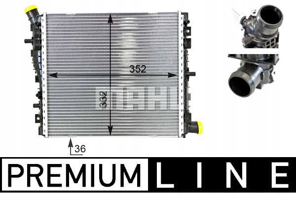 фото №2, Радіатор двигуна wody audi r8 r8 spyder 4.2 5.2 04.07-07.15 mahle