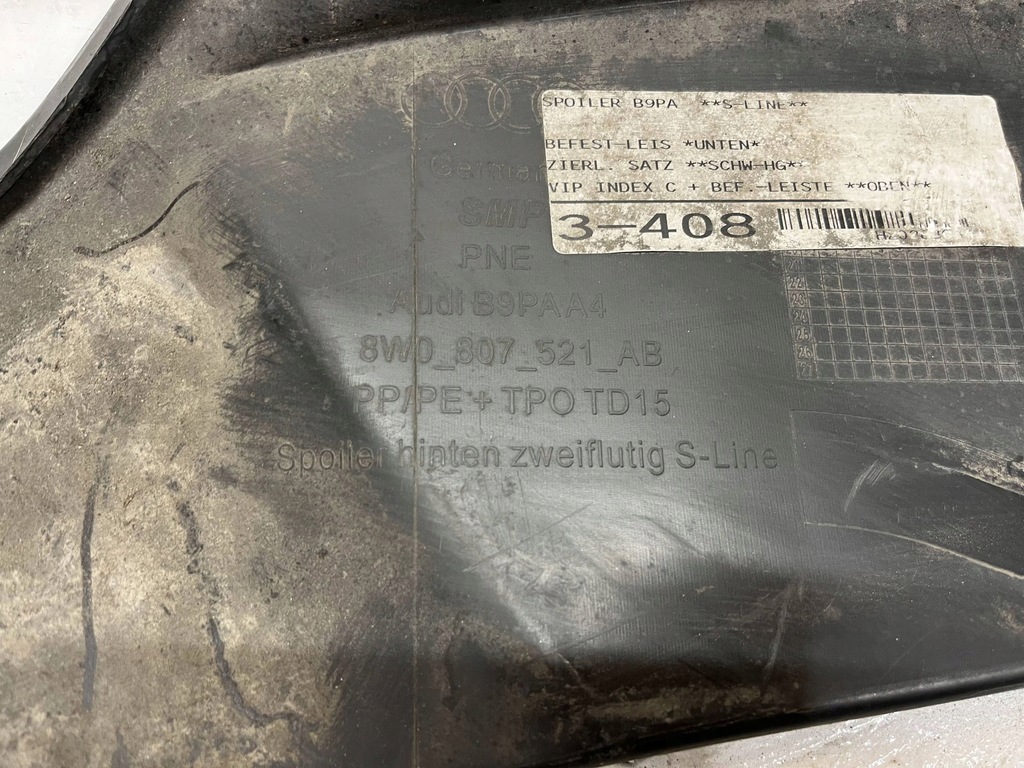 фото №12, Audi a4 b9 lift 8w s-line диффузор накладка бампер задняя 8w0807521ab org fv