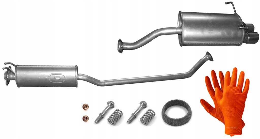 фото №1, Honda civic 2.0i 16v type r 2001-9/2005 хэтчбек гаситель средний конечный