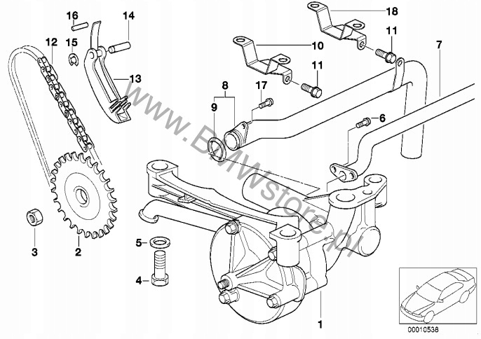 фото №7, Bmw m3 e46 s54 z4m e85 3.2 s54b32 z3 s50 колесо ланцюгове зубчасте насоса оливи