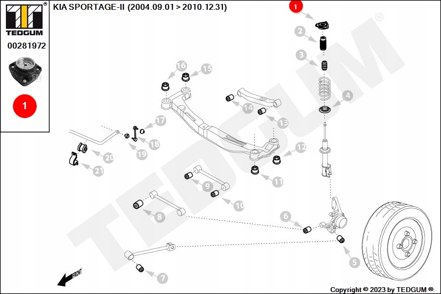 фото №11, Подушка амортизатора tedgum 00281972 5532029000