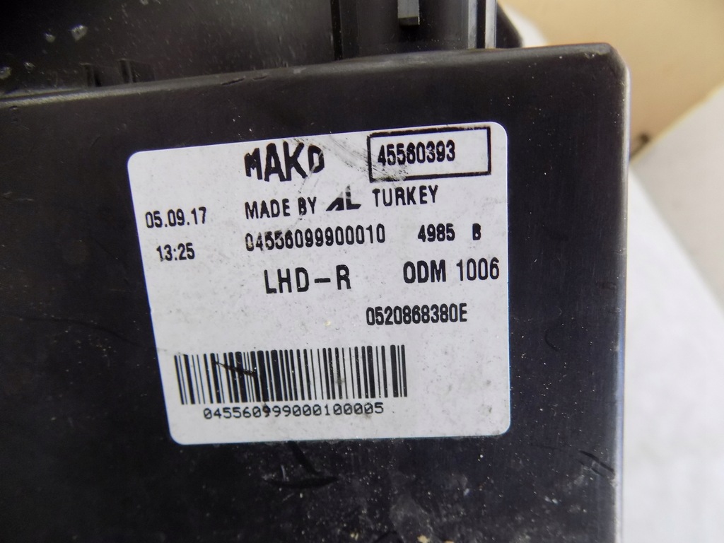 фото №12, Лампа правая r перед peugeot bipper citroen nemo fiat fiorino 0520868380e