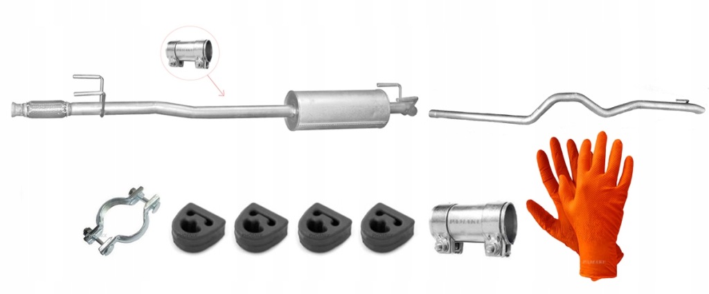 фото №1, Vw crafter 2.5 d 2006-2013 гаситель конечный + труба конечная lwb