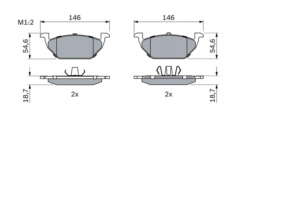 фото №15, Гальмівні диски i гальмівні колодки задня seat mii skoda citigo vw up bosch
