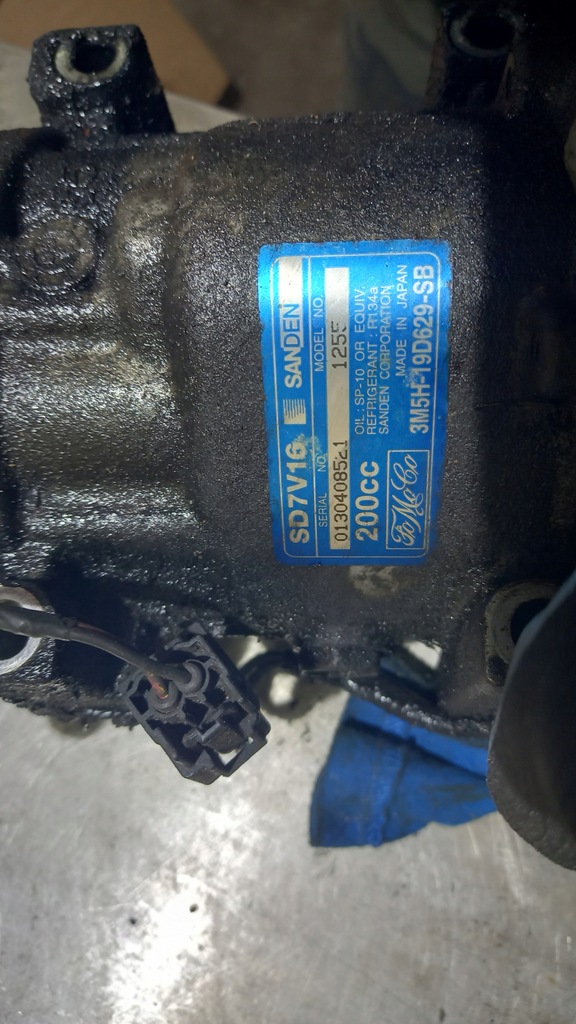 фото №4, Компресор кондиціонера 3m5h-19d629-sb mazda 3 1.6d