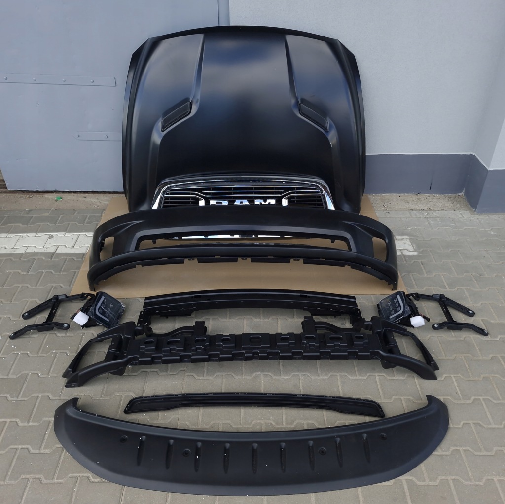 фото №3, Kompletny бампер капот решётка радиатора хром dodge ram 1500 2013-2018