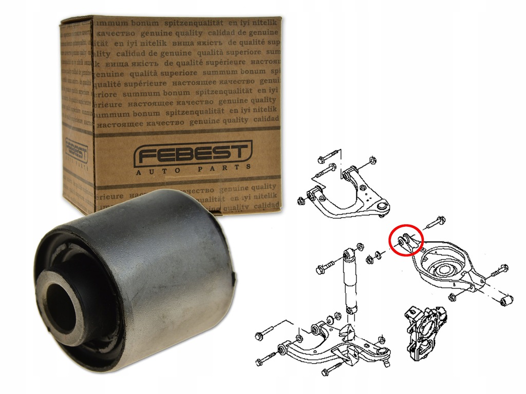 фото №1, Nissan pathfinder r51 05- втулка рычага задняя задний