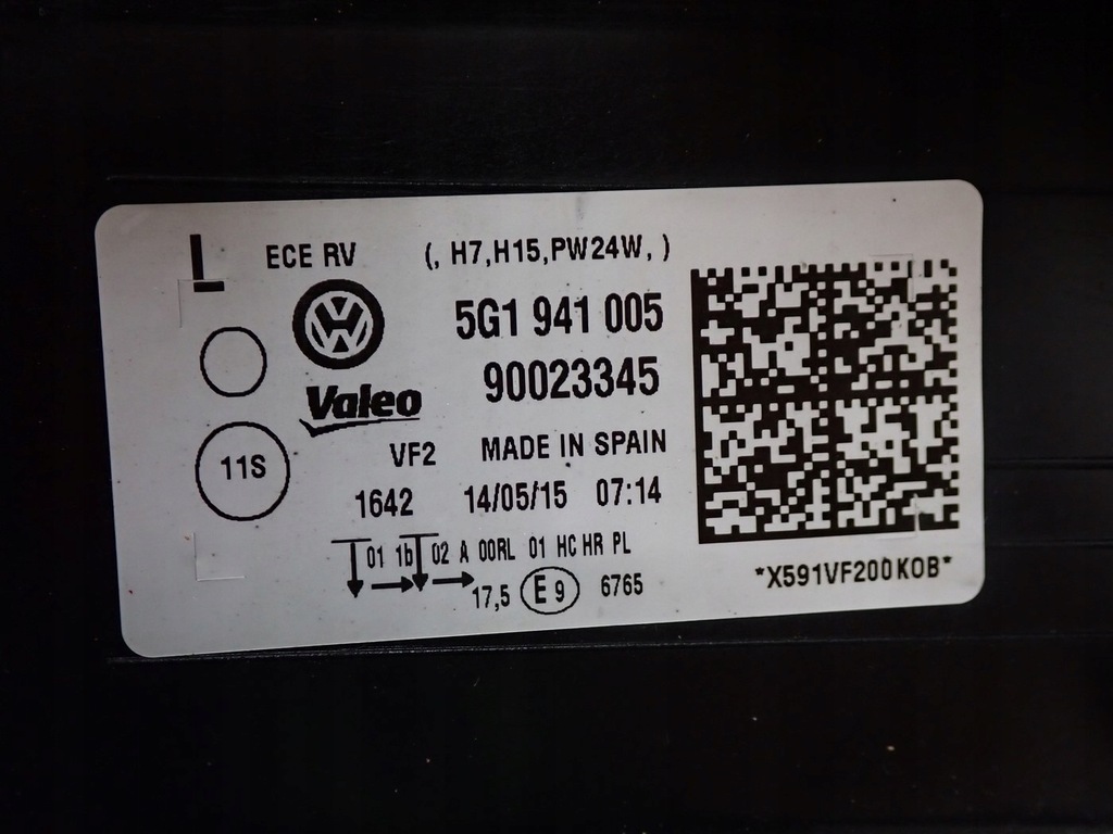 фото №16, Kompletny перед капот лампи бампер europa vw volkswagen golf vii 7 15r