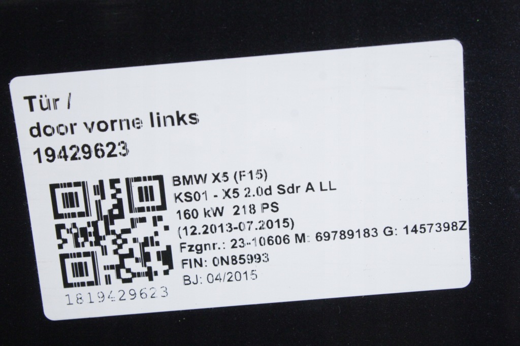 фото №7, Дверь левая передние bmw f15 x5 f85 x5m a90 sophistograu