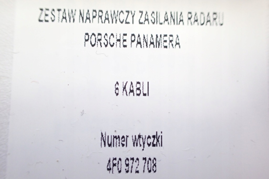 фото №5, Новий набір ремонтний живлення радара porsche panamera 4f0972708 6 кабелі