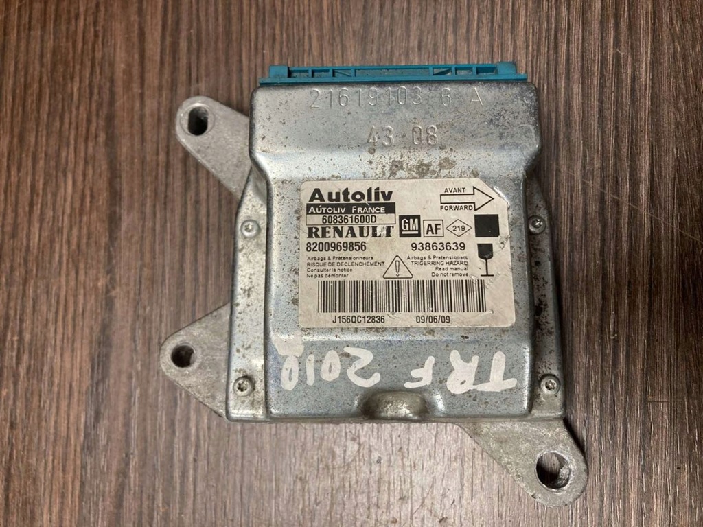 фото №1, Блок управления подушка безопасности renault trafic ii x83 608361600d