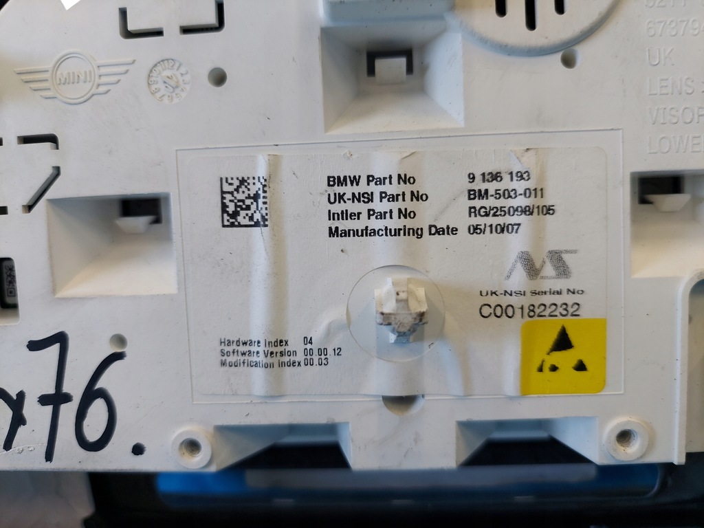 фото №9, Счетчик приборная панель mini r56 1.6 b 9136193