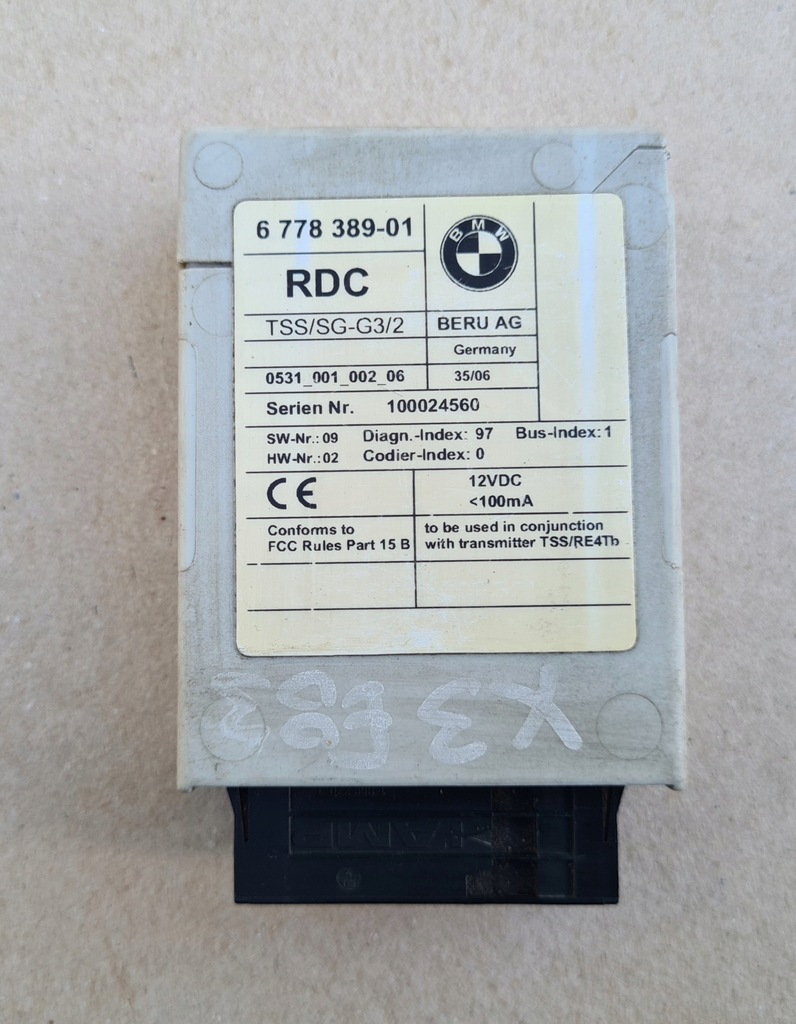 фото №1, Bmw x3 e83 mini r52 модуль тиску шин rdc