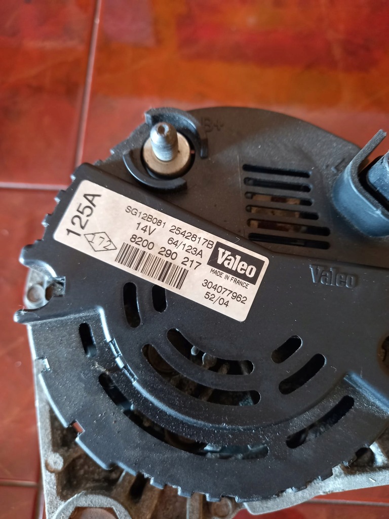 фото №4, Генератор renault scenic ii 8200290217 sg12b081 2542817b 1.9 dci