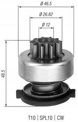 Шестерня, стартер magneti marelli 940113020309 Цена