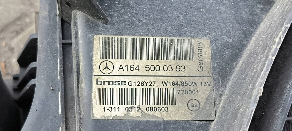 фото №6, Вентилятор a16450000393 ml w164 радиатор