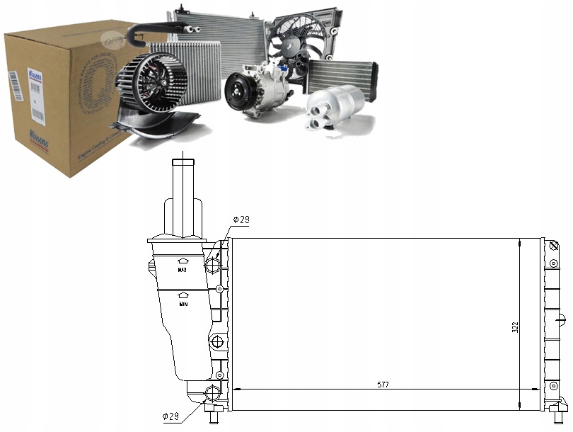 Купить Радиатор воды fiat punto кабриолет  60 1.2 176c