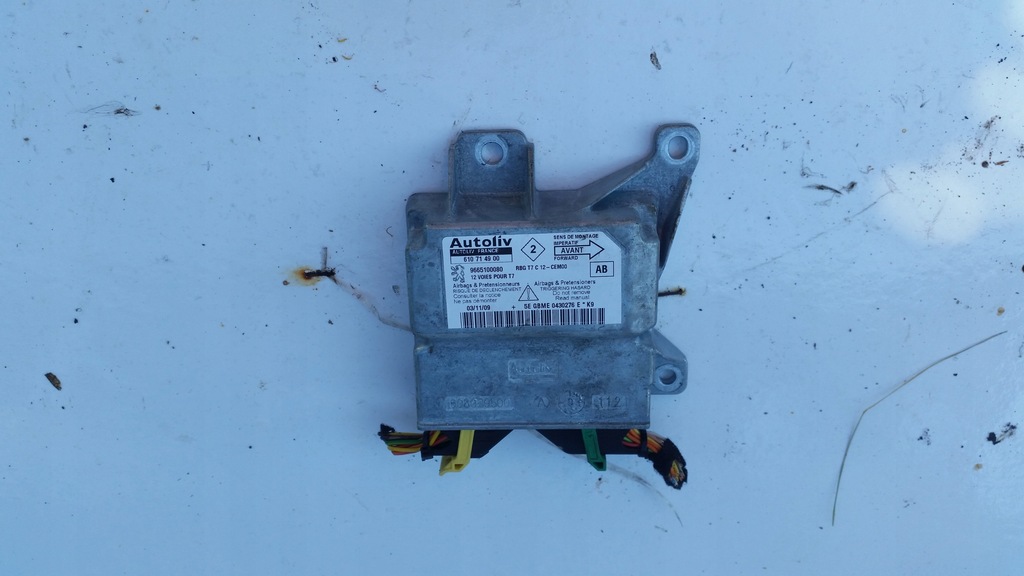 фото №1, Модуль датчик подушка безпеки 607059500 peugeot 308