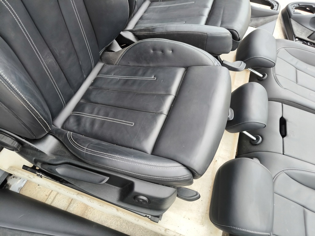 фото №11, Сиденье сиденья кожа комплект s line audi a4 b9 белый nić с подогревом !!!