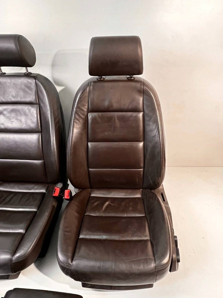 фото №6, Audi a6 c6 4f підігрів el. сидіння / заднє сидіння / обшивки / комплект коричнева шкіра