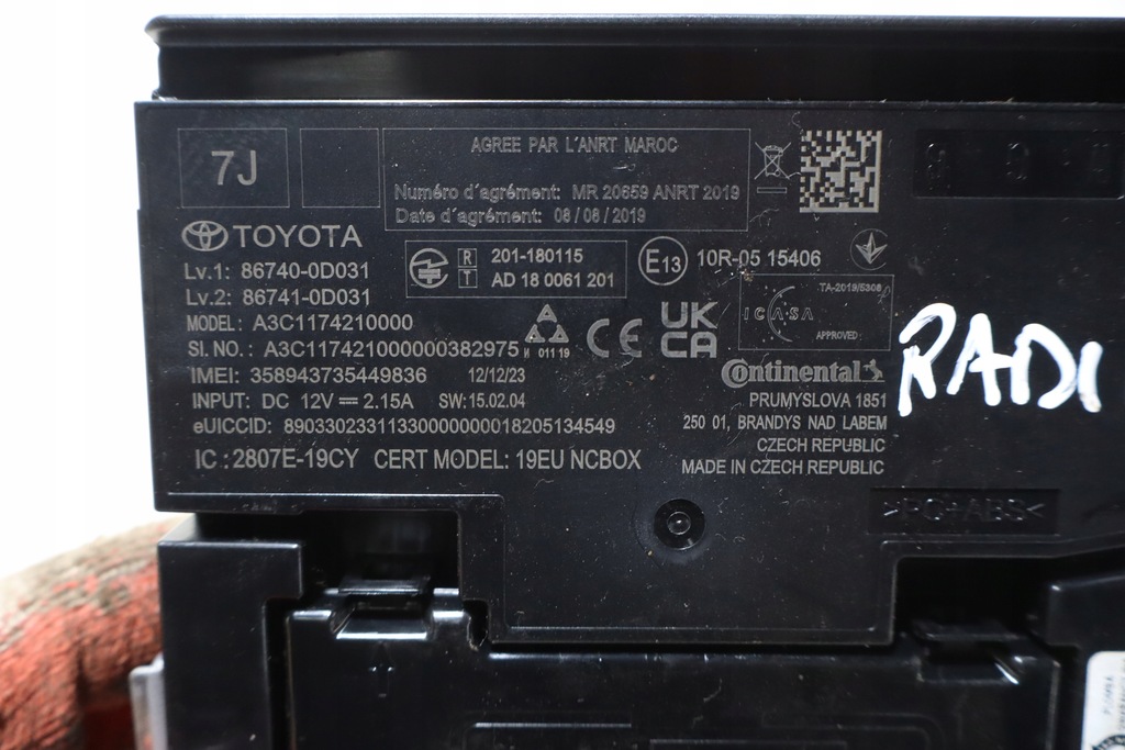 фото №4, Модуль радио toyota yaris iv cross