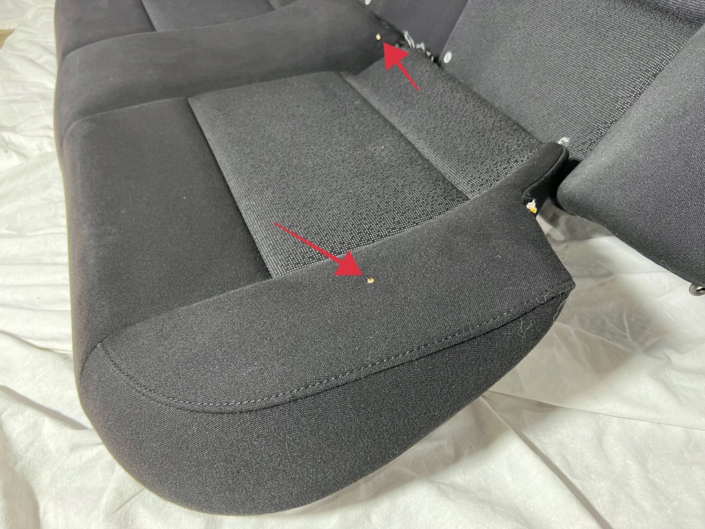 фото №6, Bmw e90 заднє сидіння сидіння задня czarna niedzielona