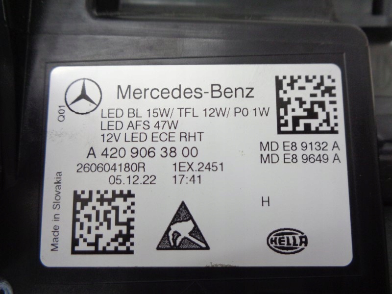 фото №7, Mercedes citan ii w420 лампа перед левая full led