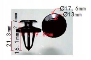 фото №3, Клипса обивка бампера fiat grande punto panda
