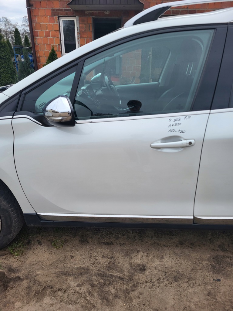 фото №1, Дверь перед левая peugeot 2008 i 13-19 белый kwe kwed