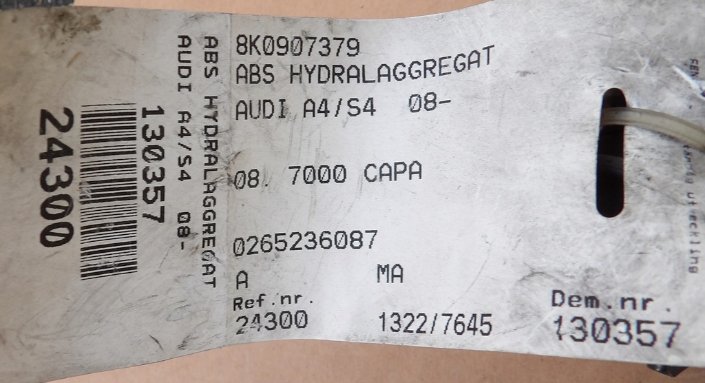 фото №6, Audi a4 s4 насос abs 8k0907379s 0265236087