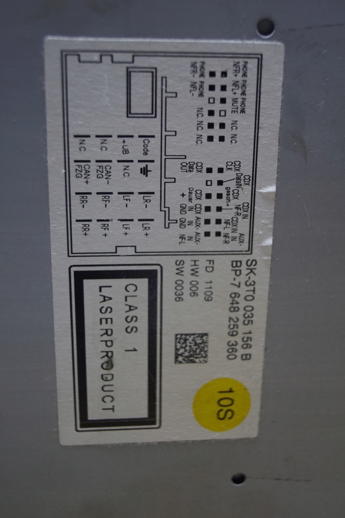 фото №3, Skoda superb ii автомагнітола cd 3t0035156b