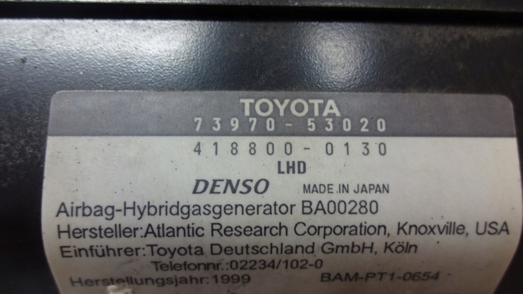 фото №3, Подушка подушка безопасности пассажира lexus is200 i 2.0