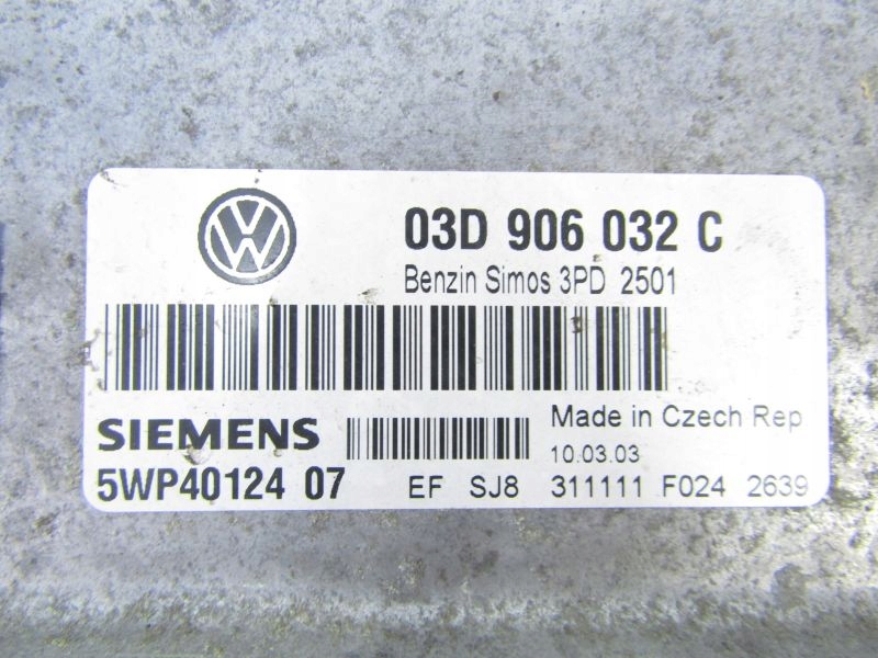 фото №5, Vw polo 4 9n 9n2 блок керування двигуна 03d906032c 1,2