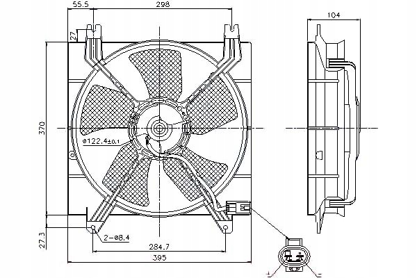 фото №1, Nissens вентилятор радиатора с корпус chevrolet