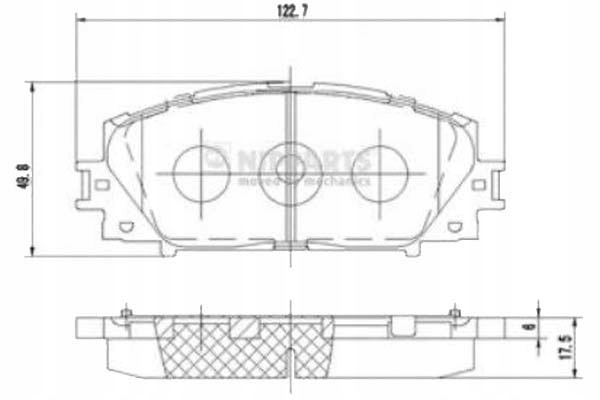 Купити Nipparts гальмівні колодки гальмівні lexus ct 200h szt